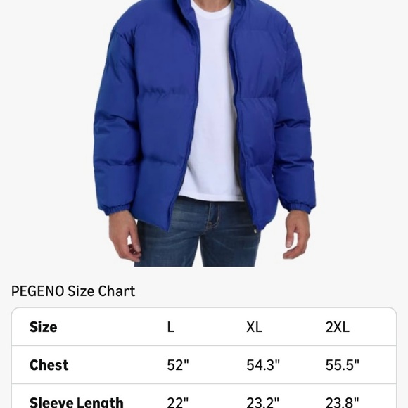 Mens Winter Padded Jackets Full Zipper Windproof Jacket Coat - Picture 2 of 10